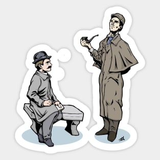 Victorian Sherlock and Watson Sticker